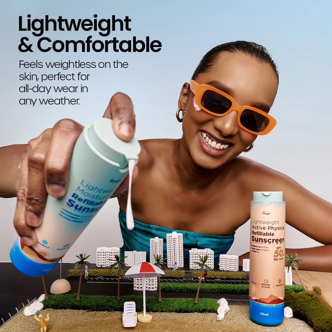Lightweight Moisturising Hybrid Refillable Sunscreen