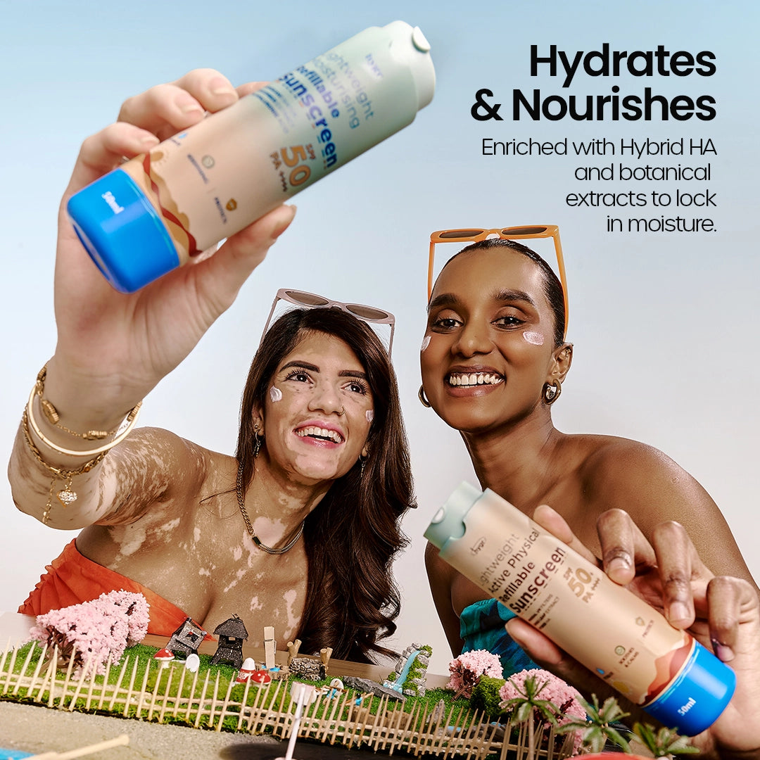 Lightweight Moisturising Hybrid Refillable Sunscreen