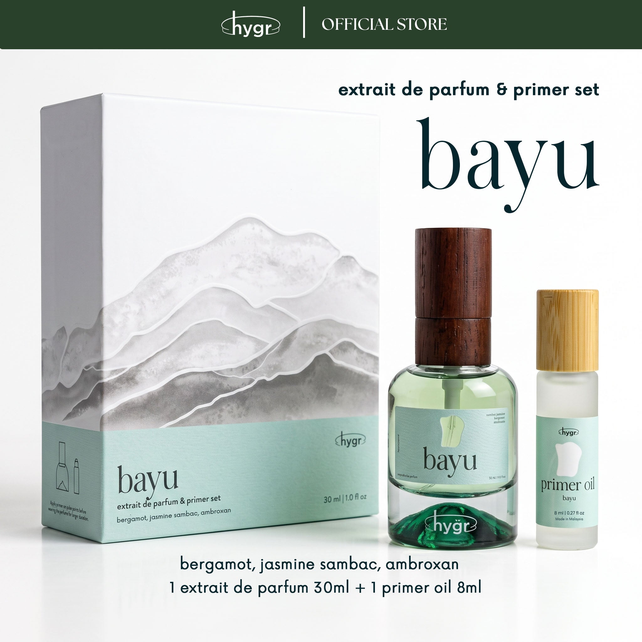 HYGR Bayu Perfume 30ml Extrait de Parfum & Primer