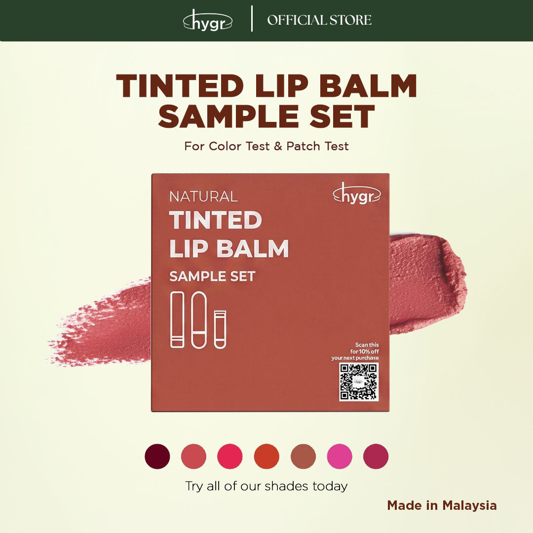 HYGR Natural Deodorant Stick & Tinted Lip Balm Sample Set Hyaluronic Acid