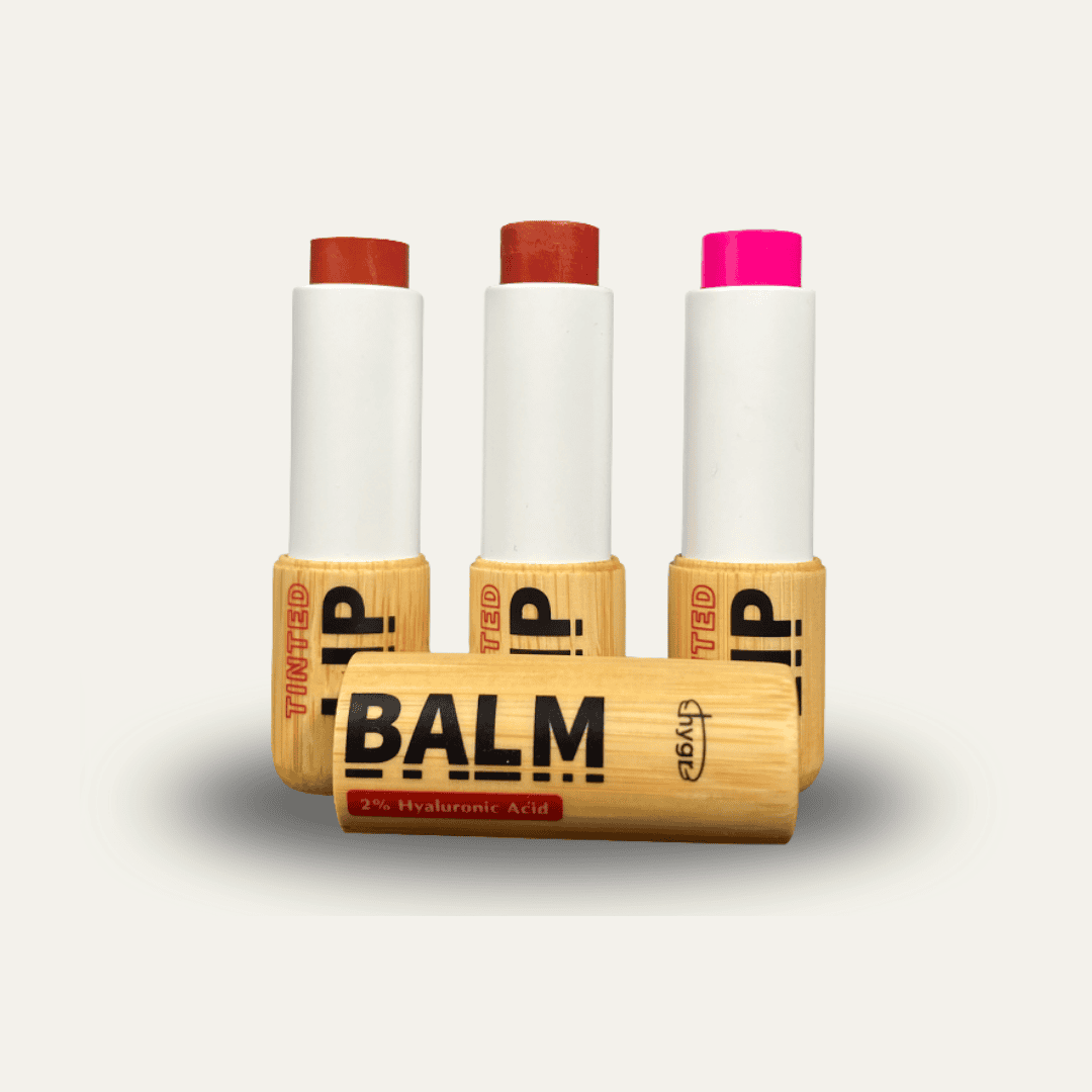 3x Bamboo Refillable Tinted Lip Balm Bundle