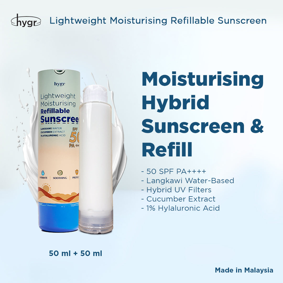 Lightweight Moisturising Hybrid Refillable Sunscreen