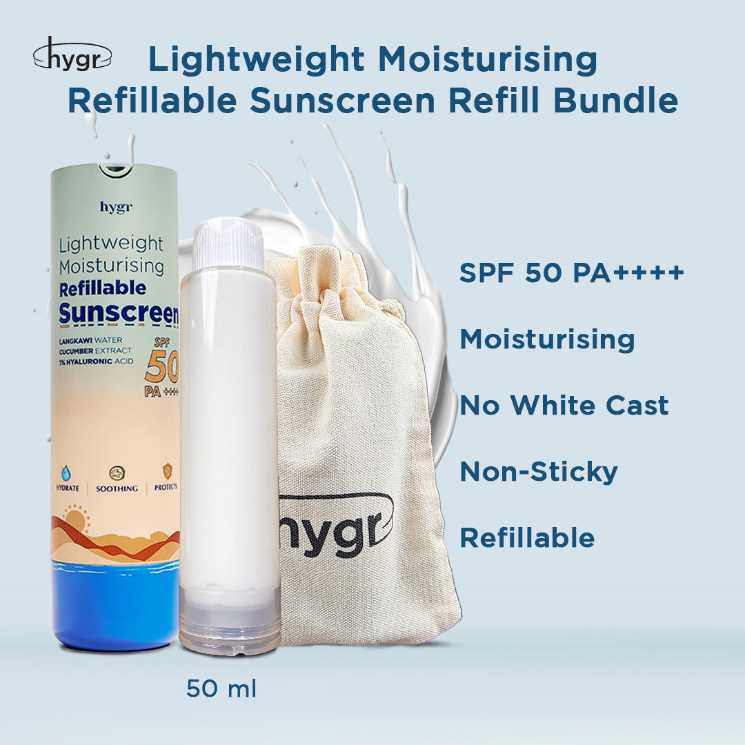Lightweight Moisturising Hybrid Refillable Sunscreen