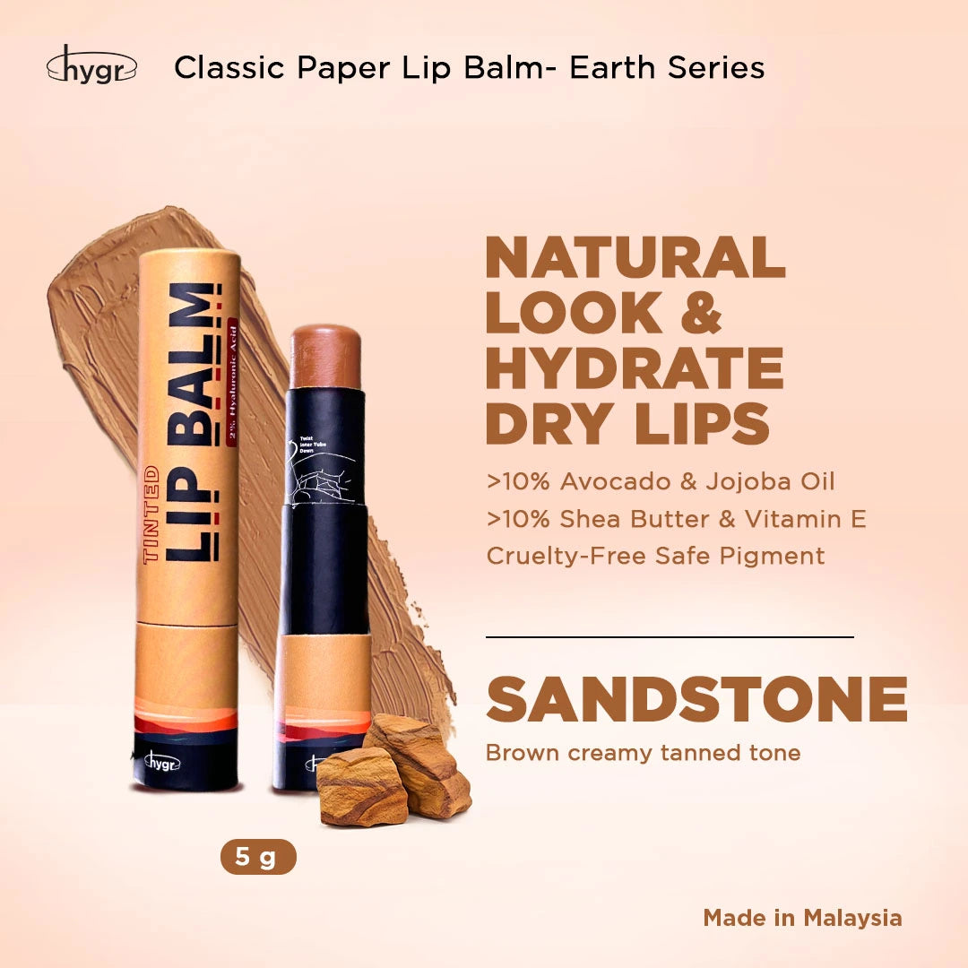 HYGR Natural Tinted Lip Balm Bundle - Trio Earth