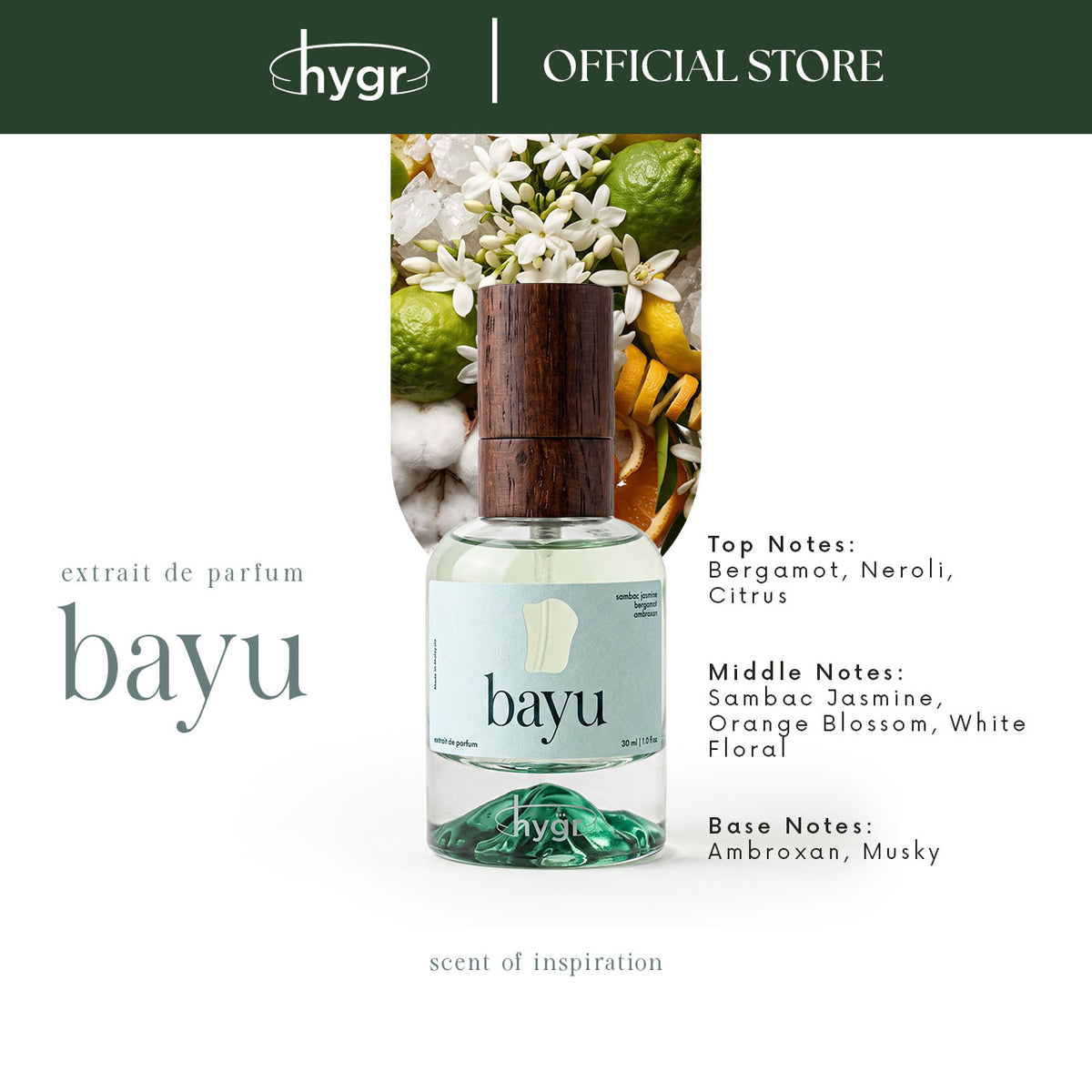 HYGR Bayu Perfume 30ml Extrait de Parfum & Primer