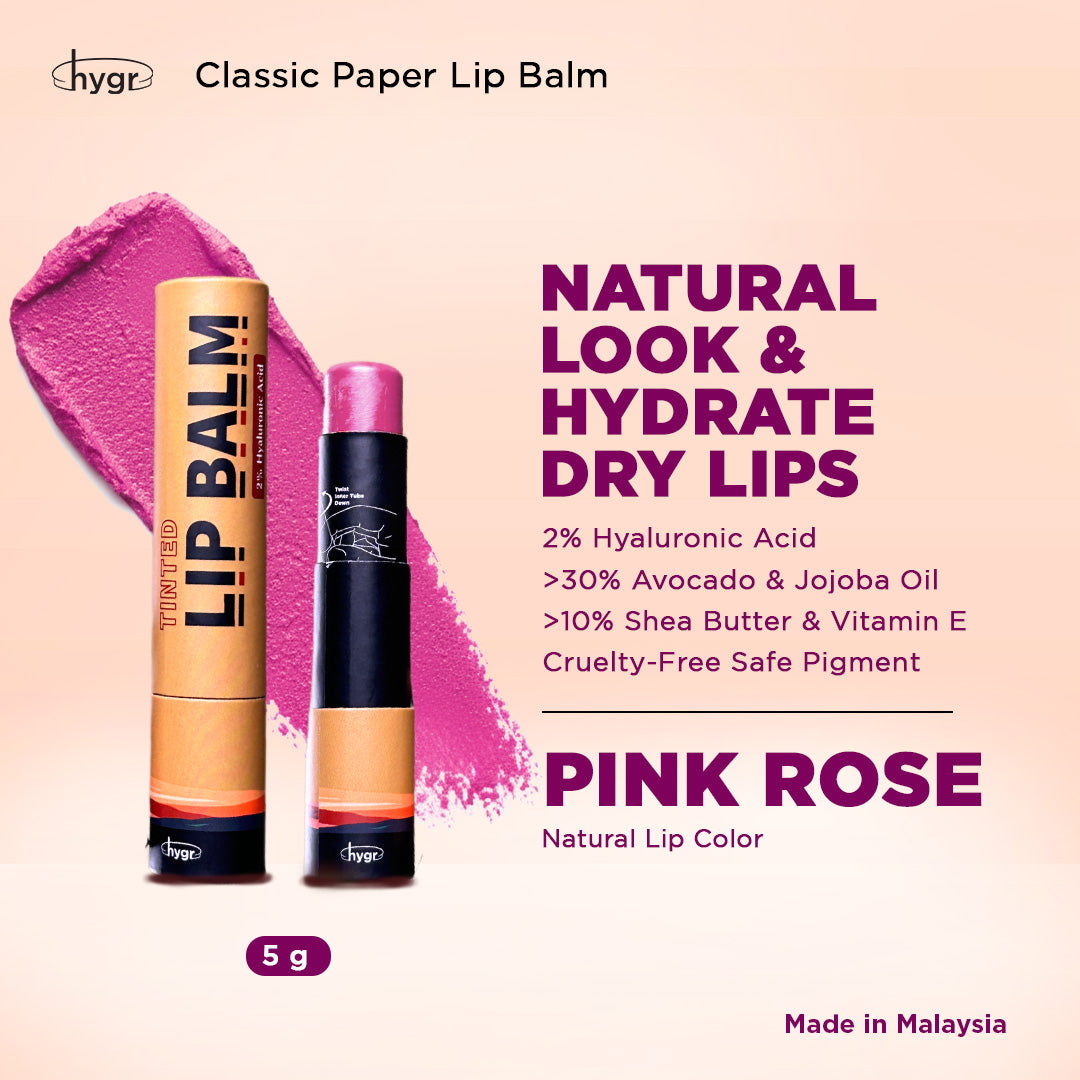 Natural Tinted Lip Balm + 2 % Hyaluronic Acid Moist Lips