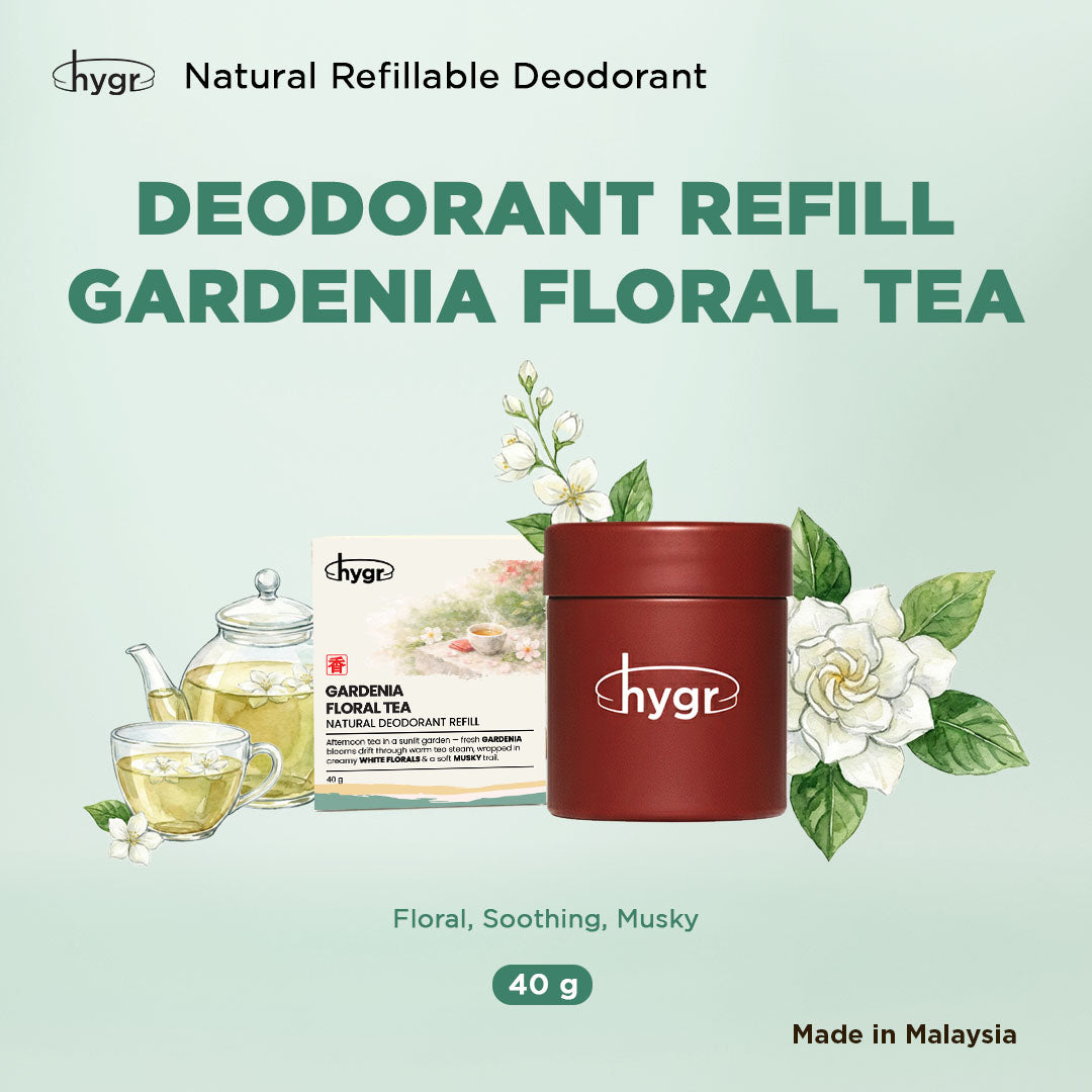 HYGR Refillable Deodorant Stick 40g Tea-riffic Series - Gardenia Floral Tea 40g deodorant refill