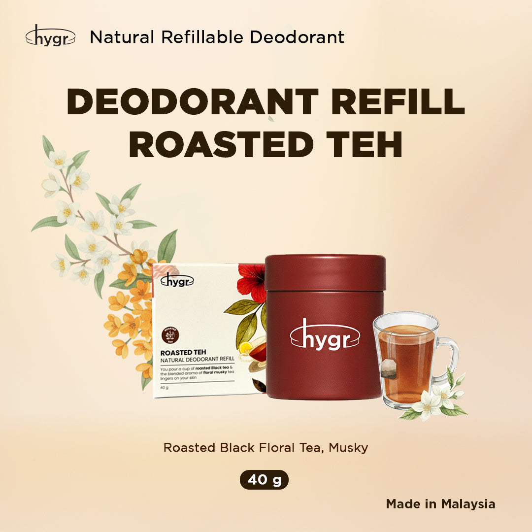 HYGR Refillable Deodorant Stick 40g Tea-riffic Series - Roasted Teh 40g deodorant refill
