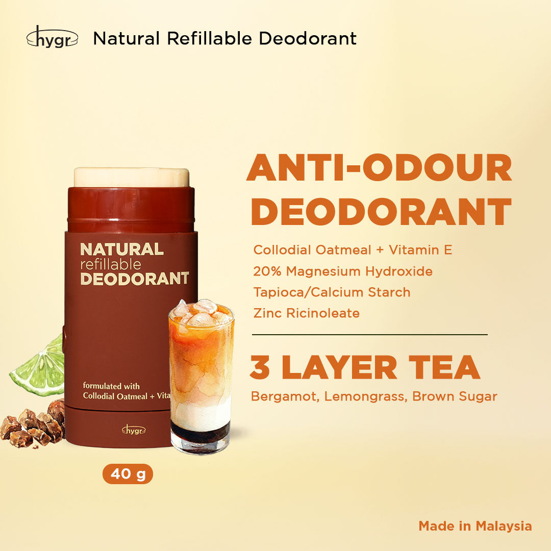 HYGR Refillable Deodorant Stick 40g Tea-riffic Series - 3 Layer Tea refillable deodorant 40g (photo 11)