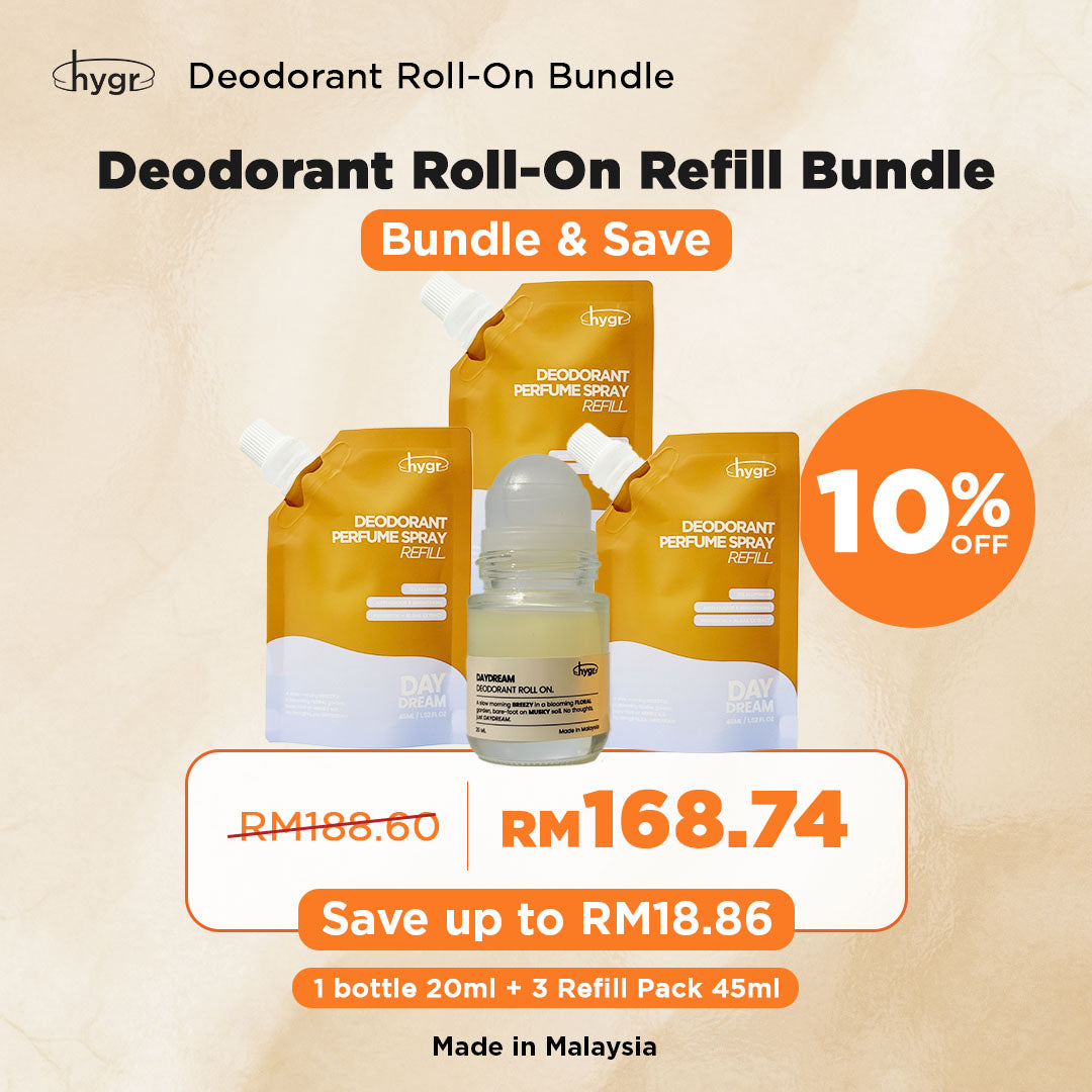 HYGR Deodorant Roll-On|Long-Lasting Odour Control|Gentle on Skin|Fresh, Clean Daily Body Scent | Easy to use