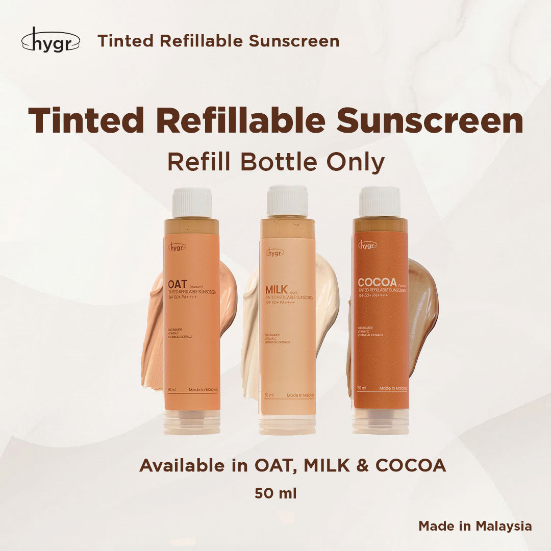 HYGR Tinted Sunscreen 50 ml | Milk Oat Cocoa
