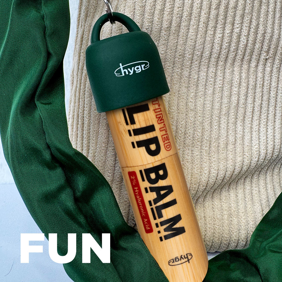 Flexible Silicon Keychain Cap For Bamboo Refillable Lip Balm & Mini Deodorant Spray