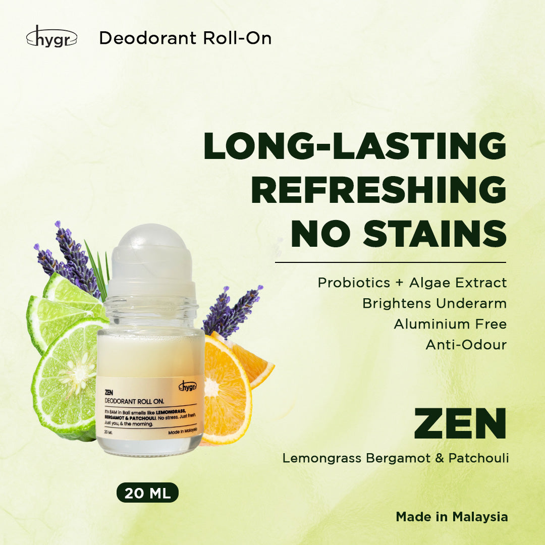 HYGR Deodorant Roll-On|Long-Lasting Odour Control|Gentle on Skin|Fresh, Clean Daily Body Scent | Easy to use