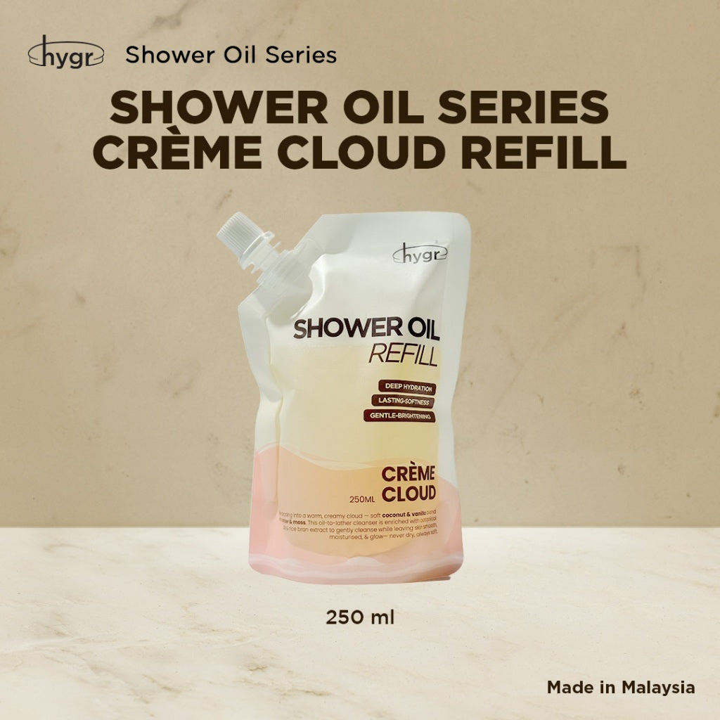 HYGR Scented Shower Oil|Moisturising Aromatic Body Wash Oil|Long-Lasting Fragrance|Dry & Sensitive Skin