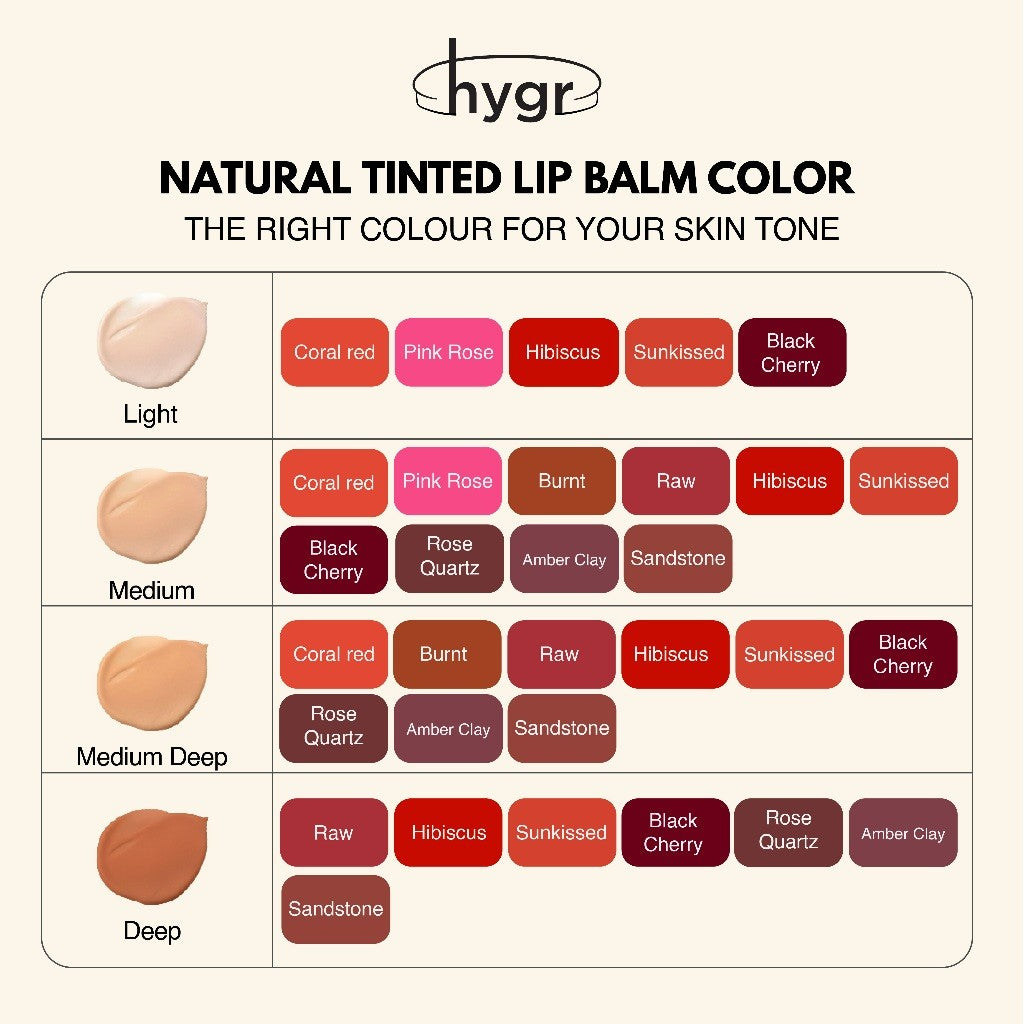 HYGR Bamboo Refillable Natural Tinted Lip Balm - Rose Quartz