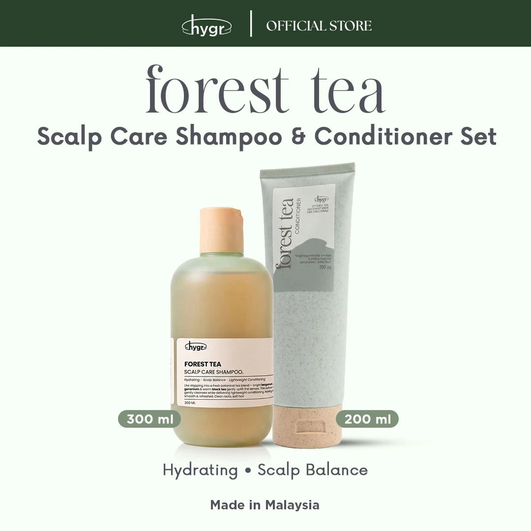 [11.11 Sale] HYGR Hair Care Set: Scalp Care Shampoo 300ml + Conditioner 200ml + FREE Rosemary Argan Hair Oil