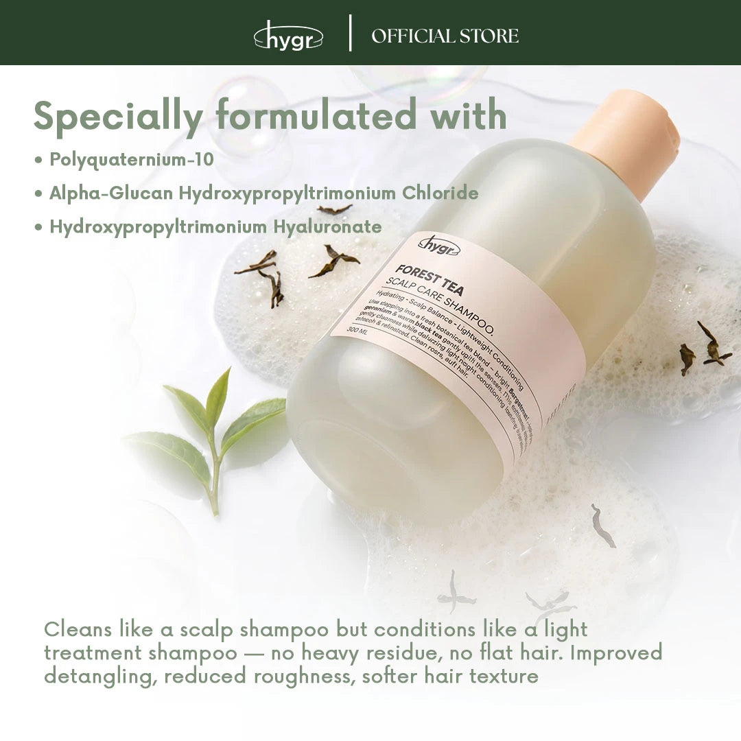 [11.11 Sale] HYGR Hair Care Set: Scalp Care Shampoo 300ml + Conditioner 200ml + FREE Rosemary Argan Hair Oil
