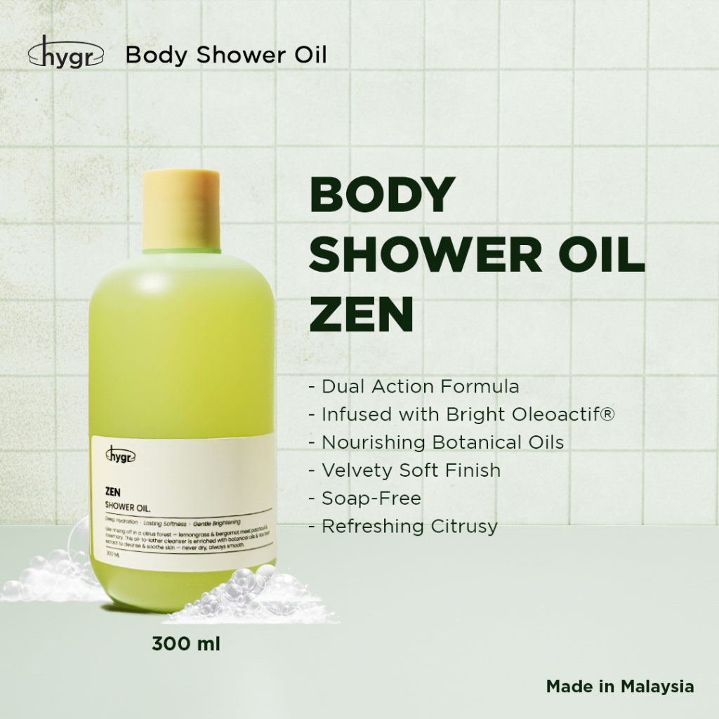 HYGR Scented Shower Oil｜Moisturising Aromatic Body Wash Oil｜Long-Lasting Fragrance｜Dry & Sensitive Skin