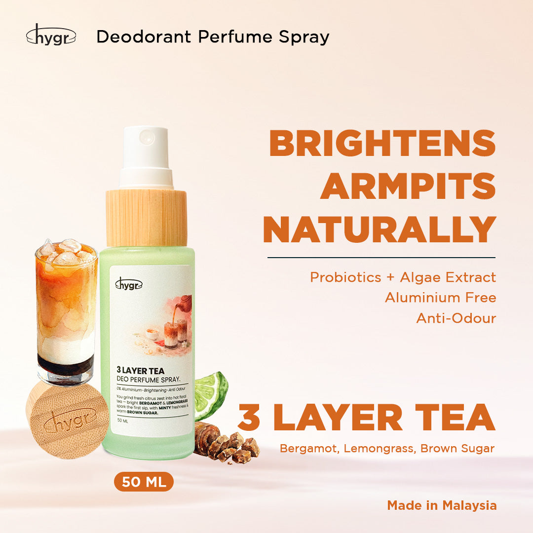 HYGR Natural Refillable Deodorant Spray Perfume｜Long-Lasting Odour Control｜Gentle on Skin｜Fresh, Clean Daily Body Scent