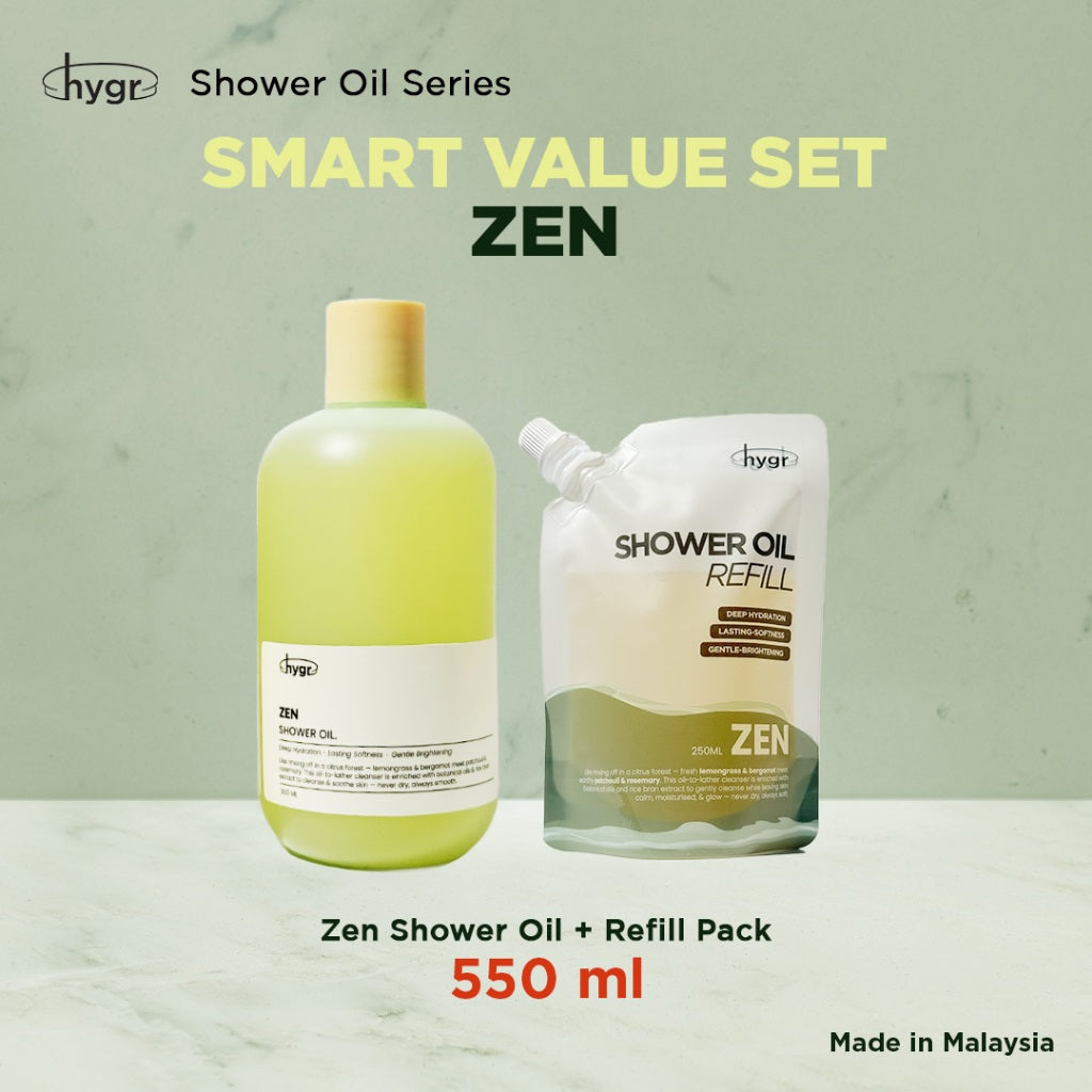 HYGR Scented Shower Oil｜Moisturising Aromatic Body Wash Oil｜Long-Lasting Fragrance｜Dry & Sensitive Skin