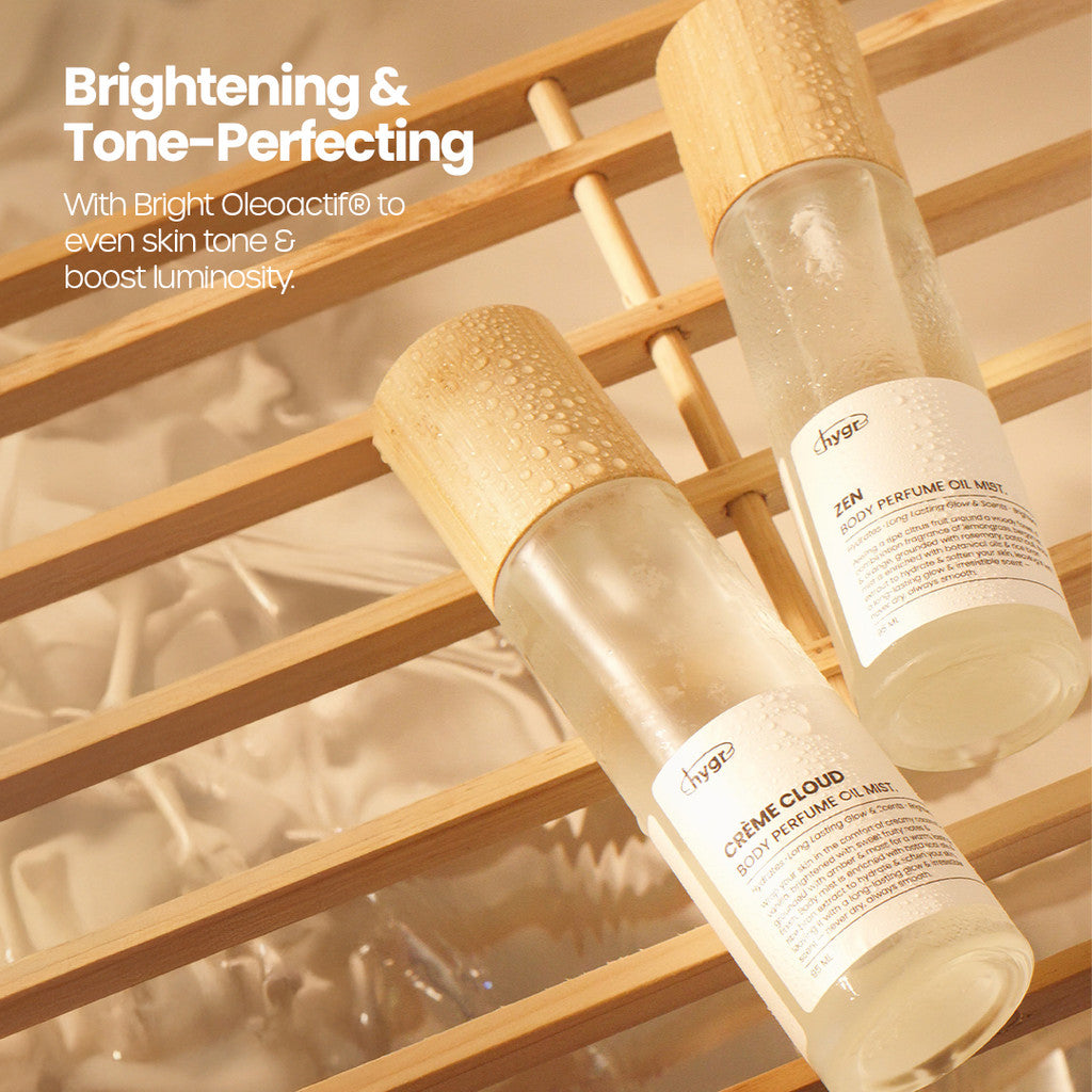 HYGR Body Oil 95ml & Roll-On 8ml | Hydration Smoothen Skin Brighten Skin Lotion Scented Oil