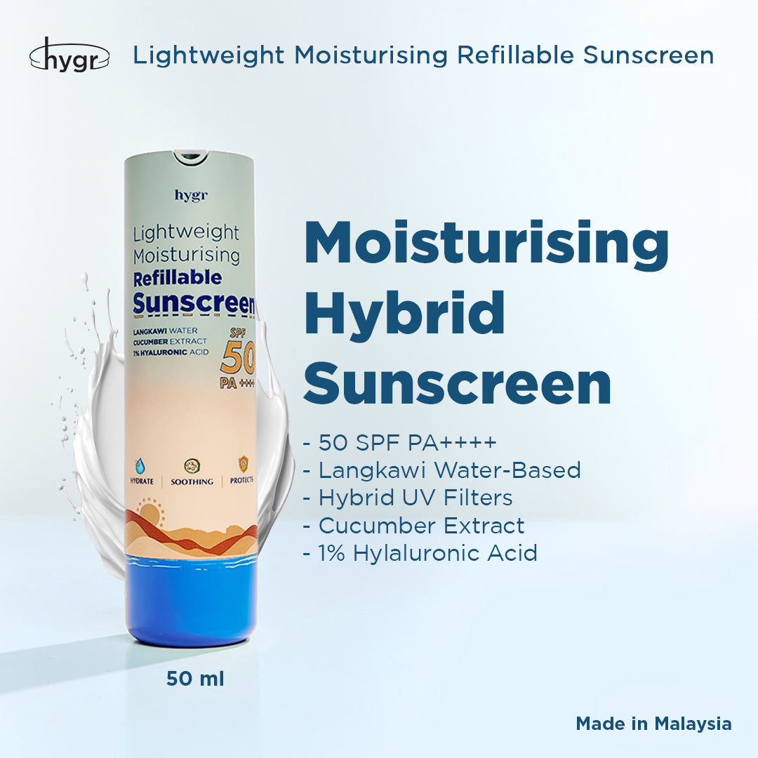 Lightweight Moisturising Hybrid Refillable Sunscreen