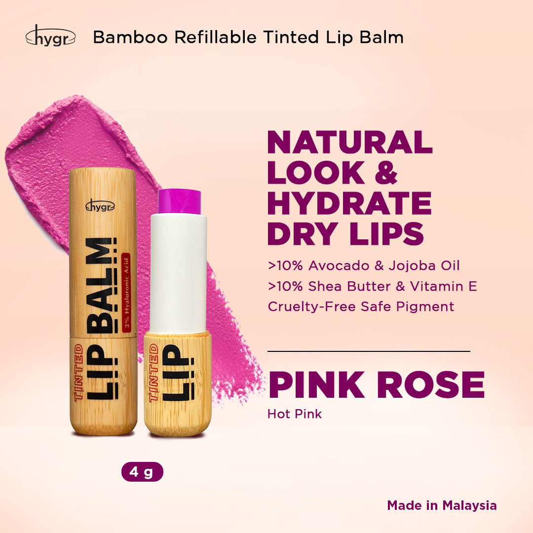 [Lip Balm] Bamboo Refillable Natural Tinted Lip Balm