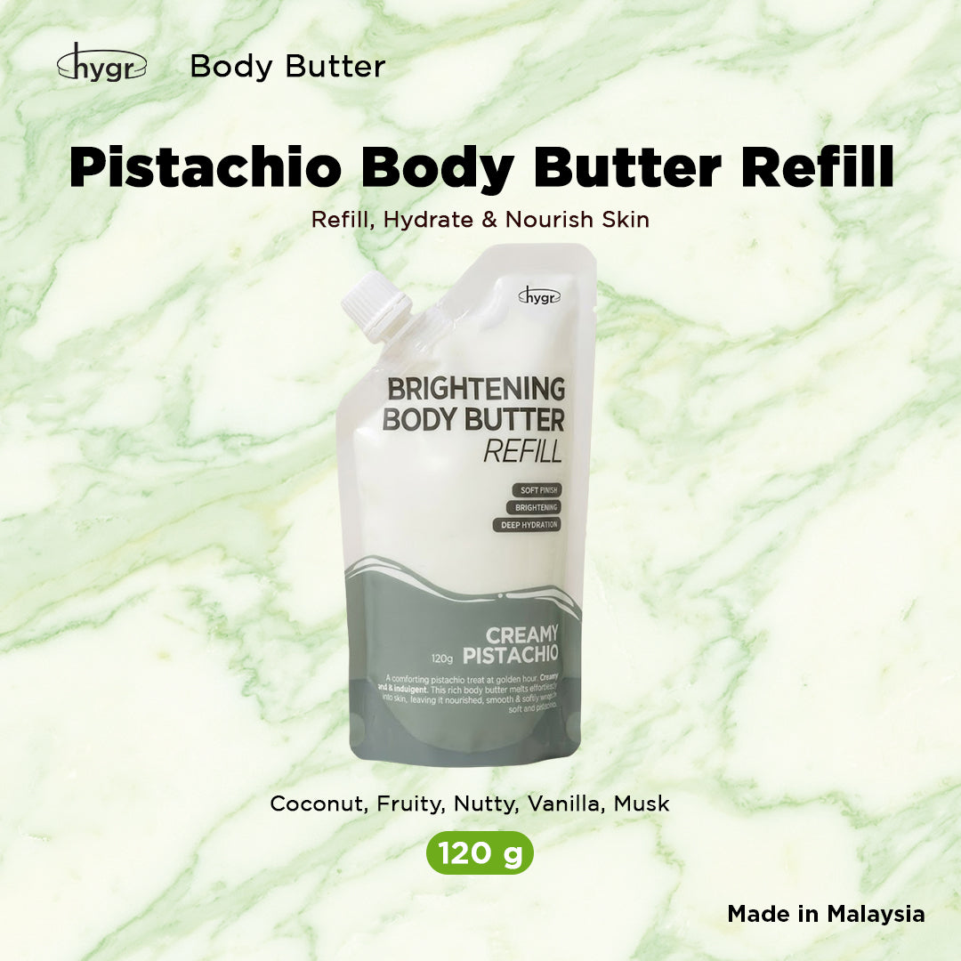 HYGR Pistachio Body Butter 50g | Hydrating Brightening Skin Nourishment Smooth Skin