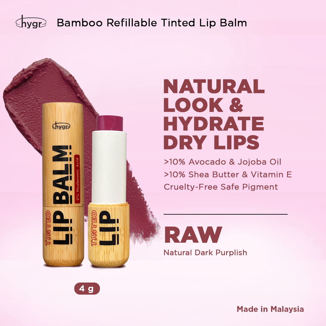 [Lip Balm] Bamboo Refillable Natural Tinted Lip Balm