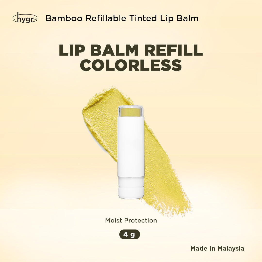 Limited Promo l Buy 1 Free 1 Bamboo Refillable Tinted Lip Balm | Shea Butter | Hyaluronic Acid | Cracked Lips | Dry Lips