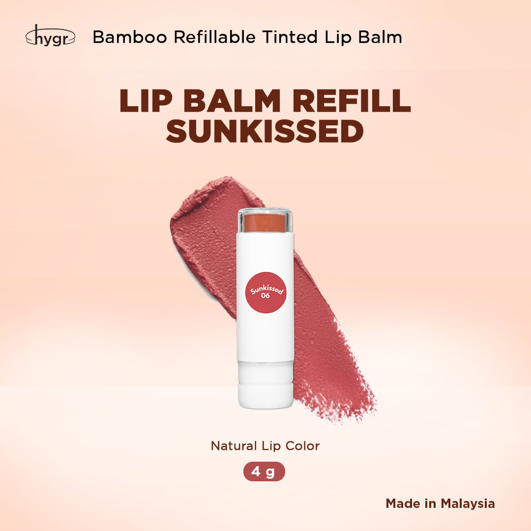 [Lip Balm] Bamboo Refillable Natural Tinted Lip Balm