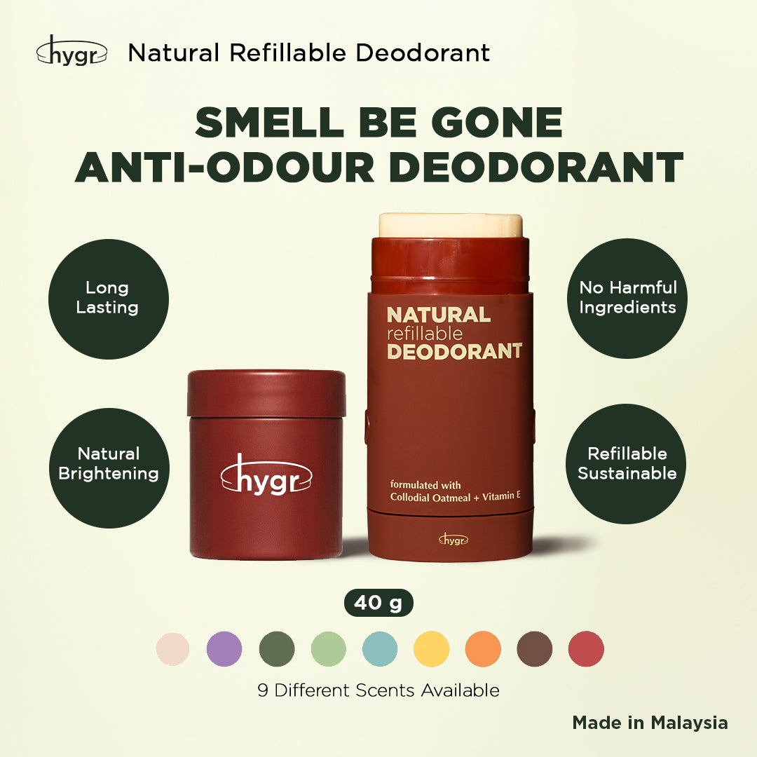 Smell Be Gone Natural Refillable Deodorant HYGR