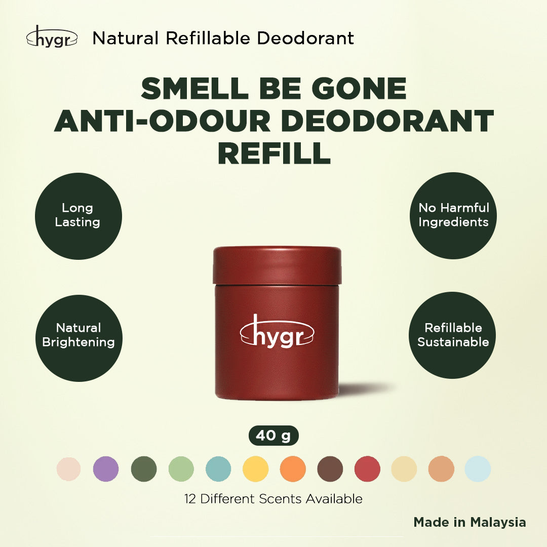 Smell Be Gone Natural Refillable Deodorant HYGR 40g