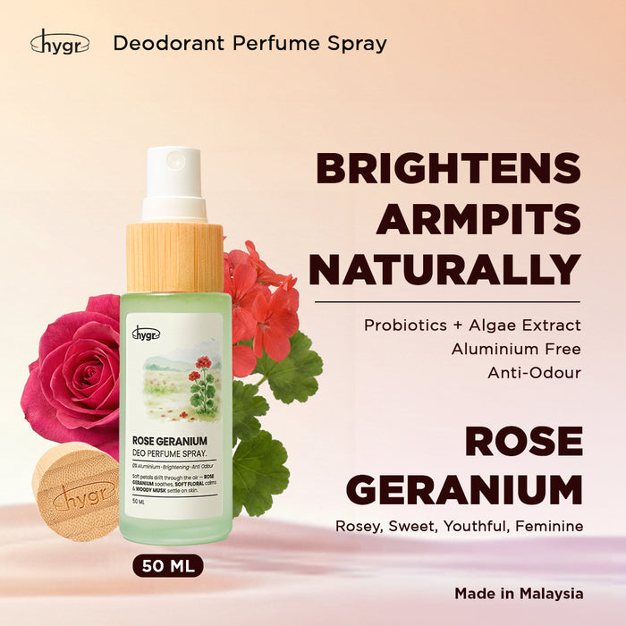 HYGR Natural Refillable Deodorant Spray Perfume｜Long-Lasting Odour Con