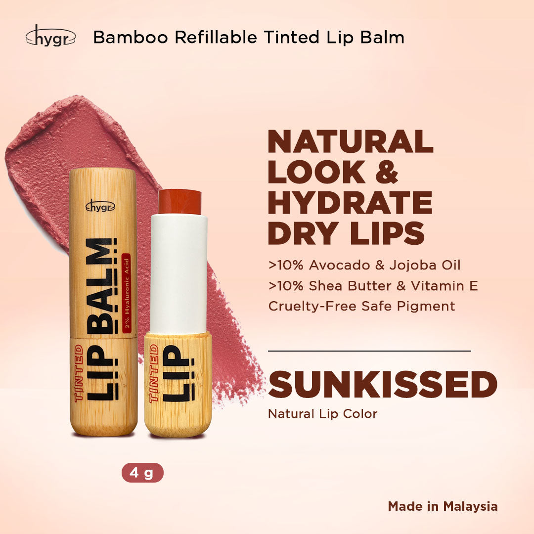 [Lip Balm] Bamboo Refillable Natural Tinted Lip Balm