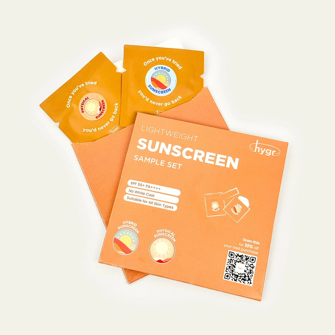 Sunscreen Sampler Kit Hybrid Sunscreen Malaysia – Refillable, No White Cast | HYGR