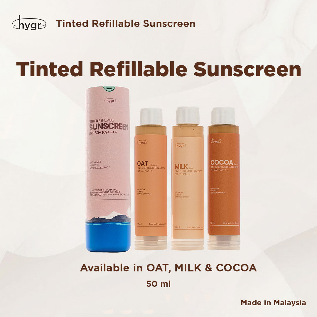HYGR Tinted Sunscreen 50 ml | Milk Oat Cocoa