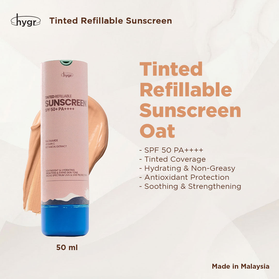 HYGR Tinted Sunscreen 50 ml | Milk Oat Cocoa
