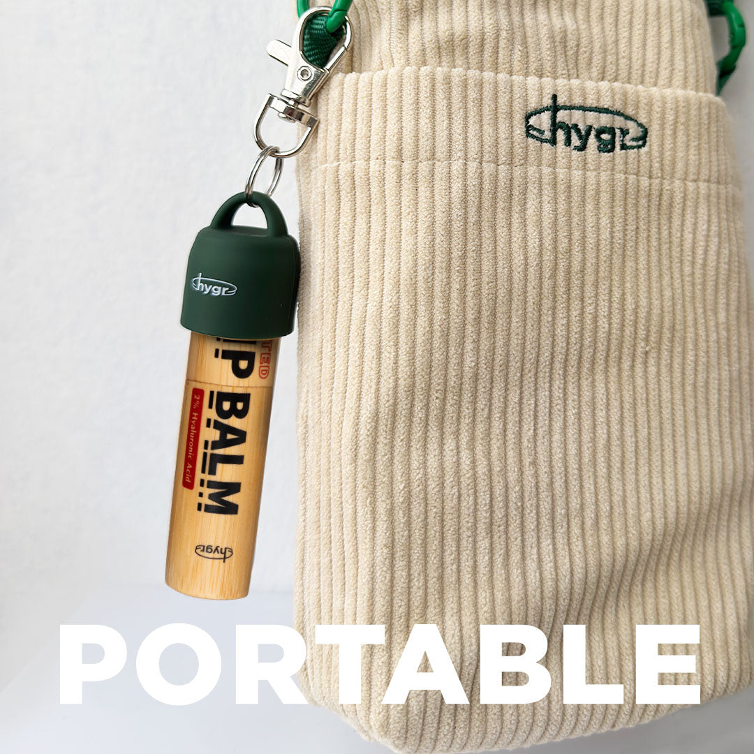 Flexible Silicon Keychain Cap For Bamboo Refillable Lip Balm & Mini Deodorant Spray