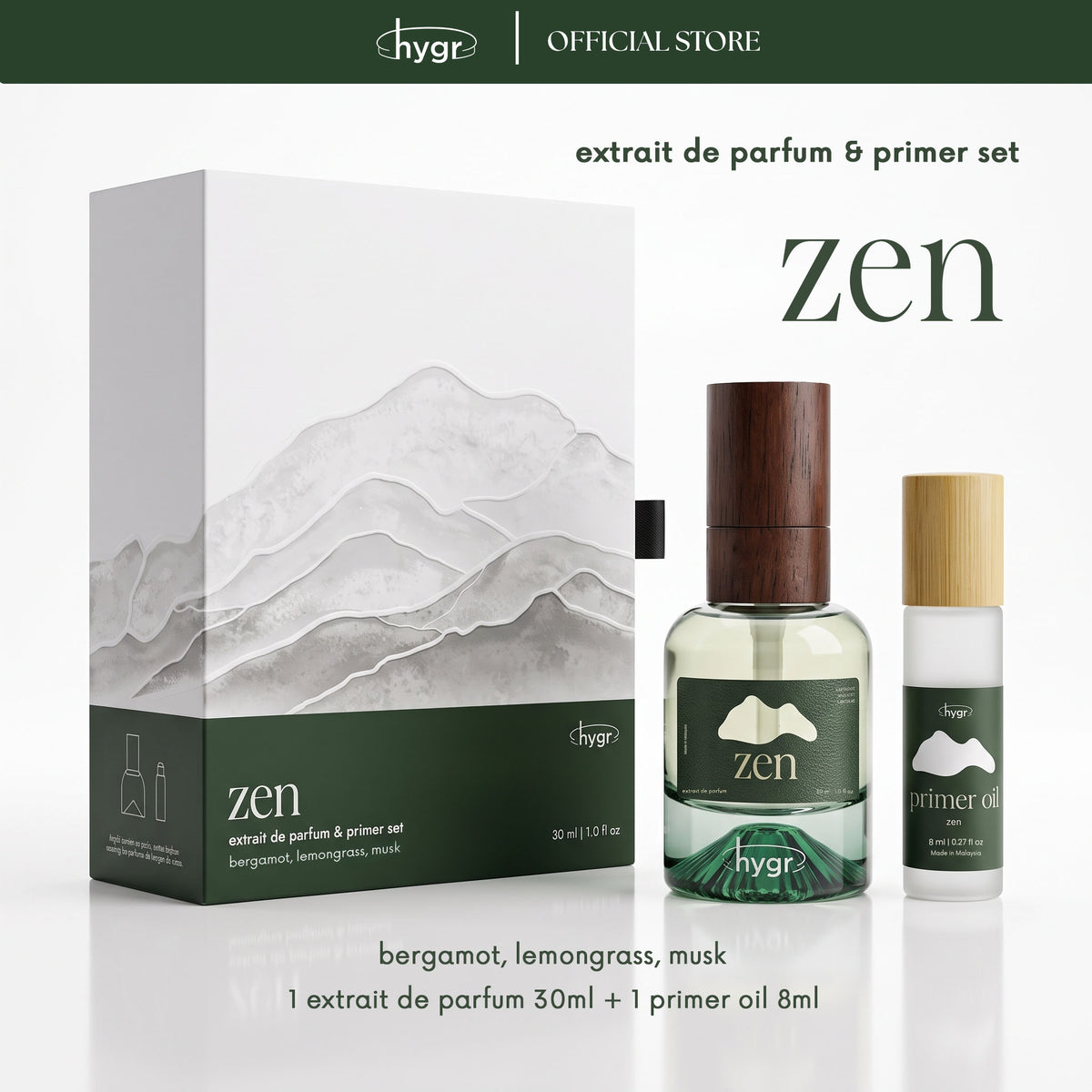 HYGR Zen Perfume 30ml Extrait de Parfum & Primer