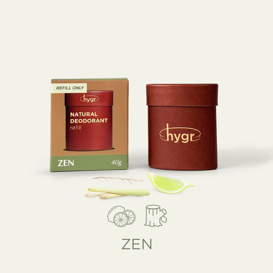(Refill Tubs) 3x Natural Refillable Deodorant HYGR Bundle