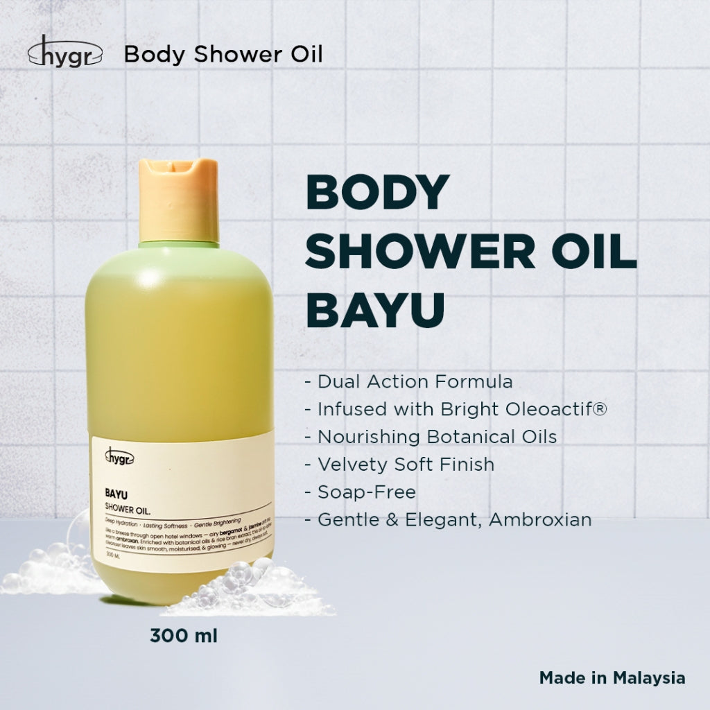 HYGR Scented Shower Oil｜Moisturising Aromatic Body Wash Oil｜Long-Lasting Fragrance｜Dry & Sensitive Skin