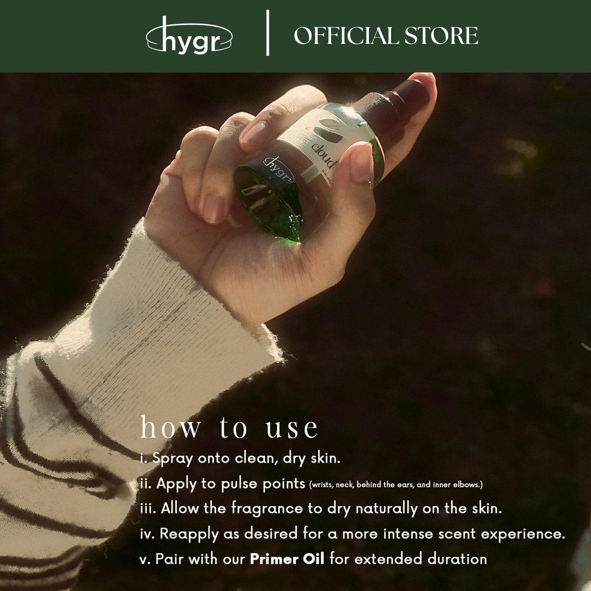 HYGR [All] Perfume 30ml Extrait de Parfum & Primer (Zen, Bayu, Creme Cloud)
