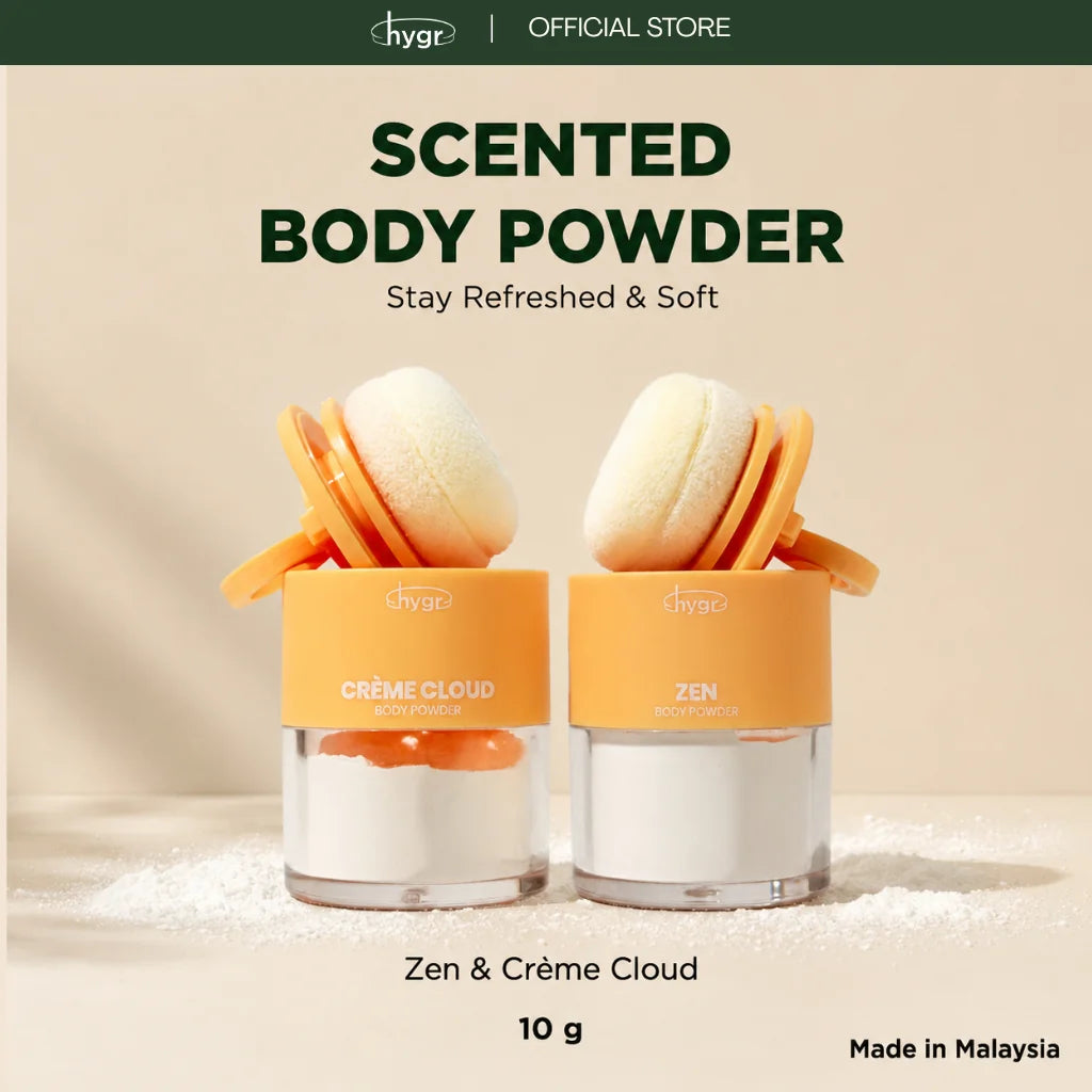 HYGR Scented Body Powder 10g - scented body powder 10g in Zen and Creme Cloud