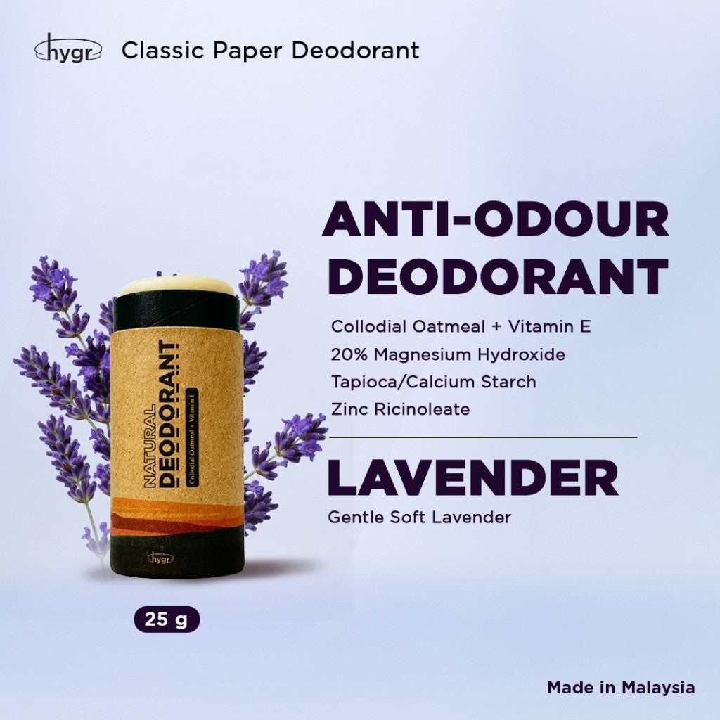 (RM69 for 2) [MERDEKA PROMO] x [WIN THEATRE TICKETS] HYGR Natural Deodorant Stick 25g