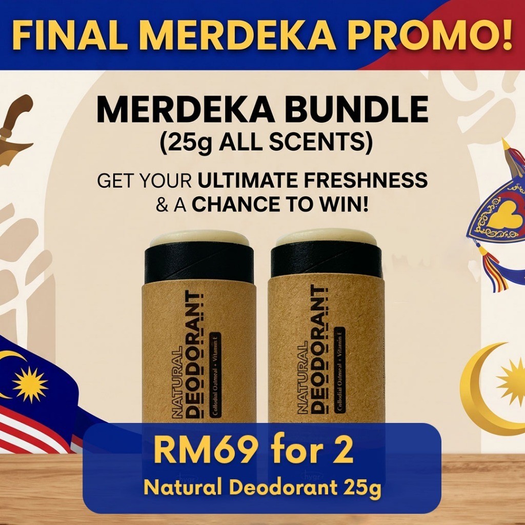 (RM69 for 2) [MERDEKA PROMO] x [WIN THEATRE TICKETS] HYGR Natural Deodorant Stick 25g