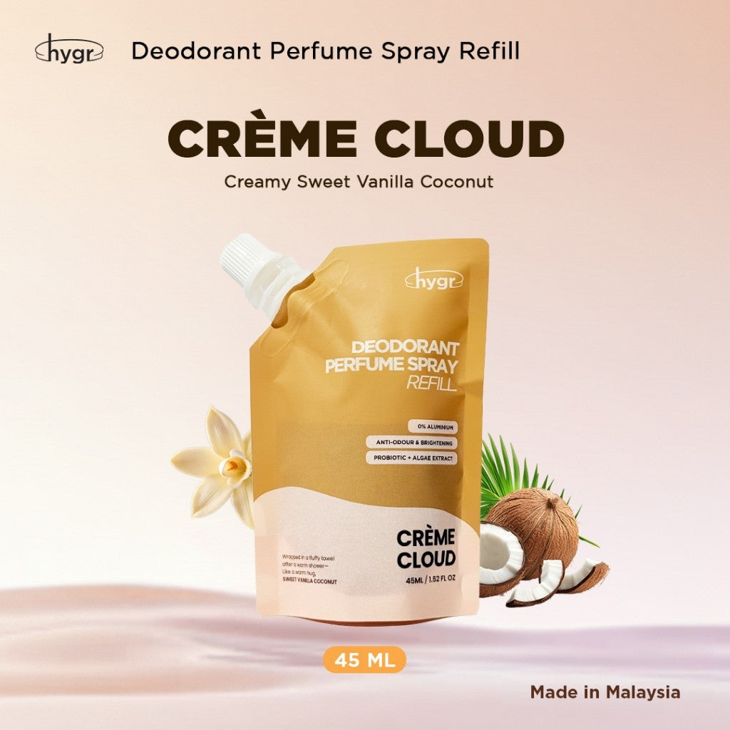 HYGR Deo Spray & Roll-On Refill Packs｜Long-Lasting Odour Control｜Gentle on Skin｜Fresh, Clean Daily Body Scent