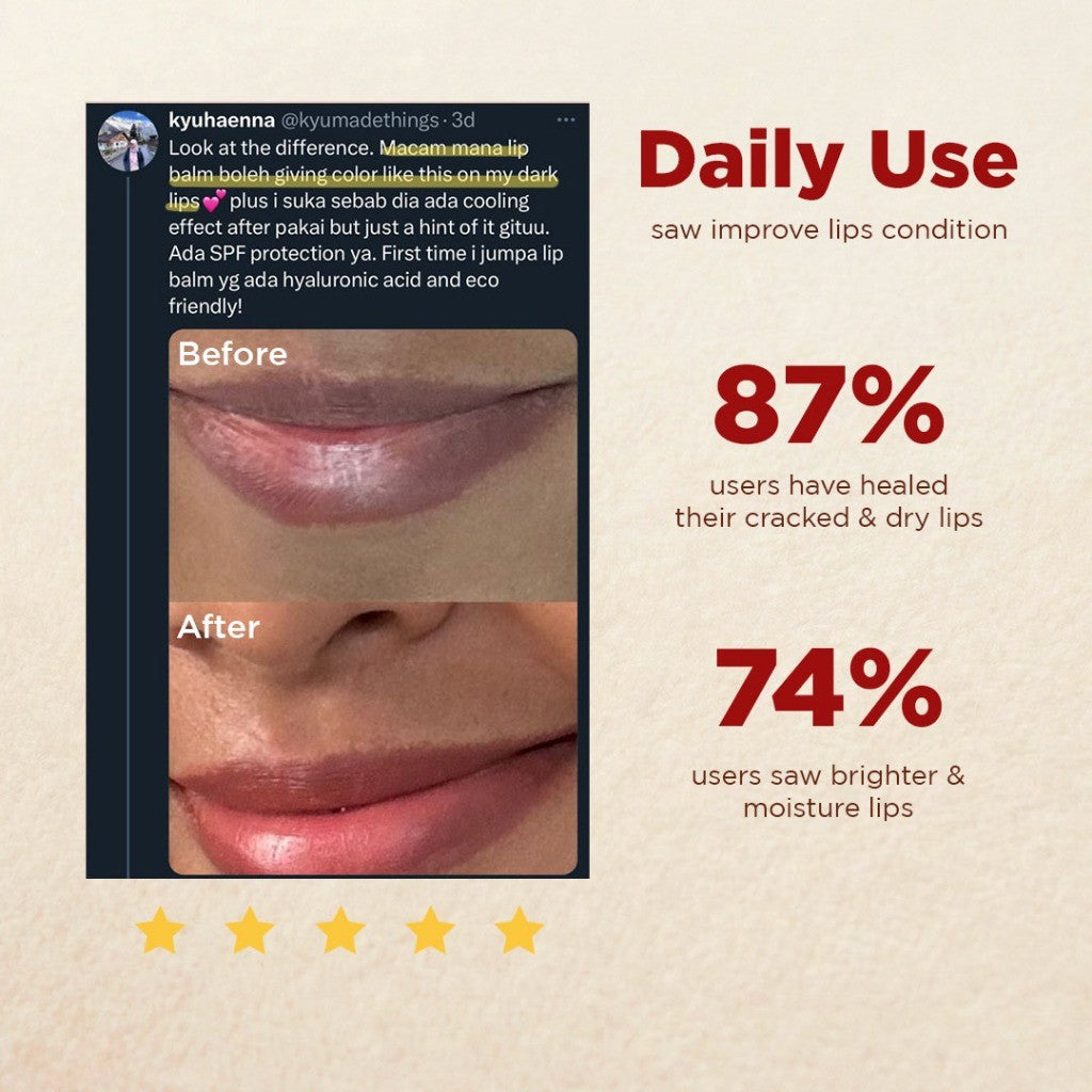 HYGR Natural Tinted Lip Balm - Rose Quartz