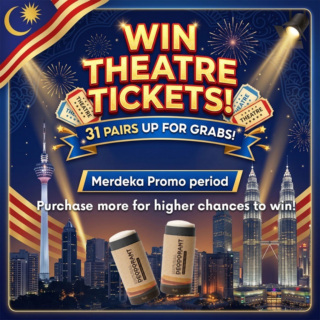 (RM69 for 2) [MERDEKA PROMO] x [WIN THEATRE TICKETS] HYGR Natural Deodorant Stick 25g